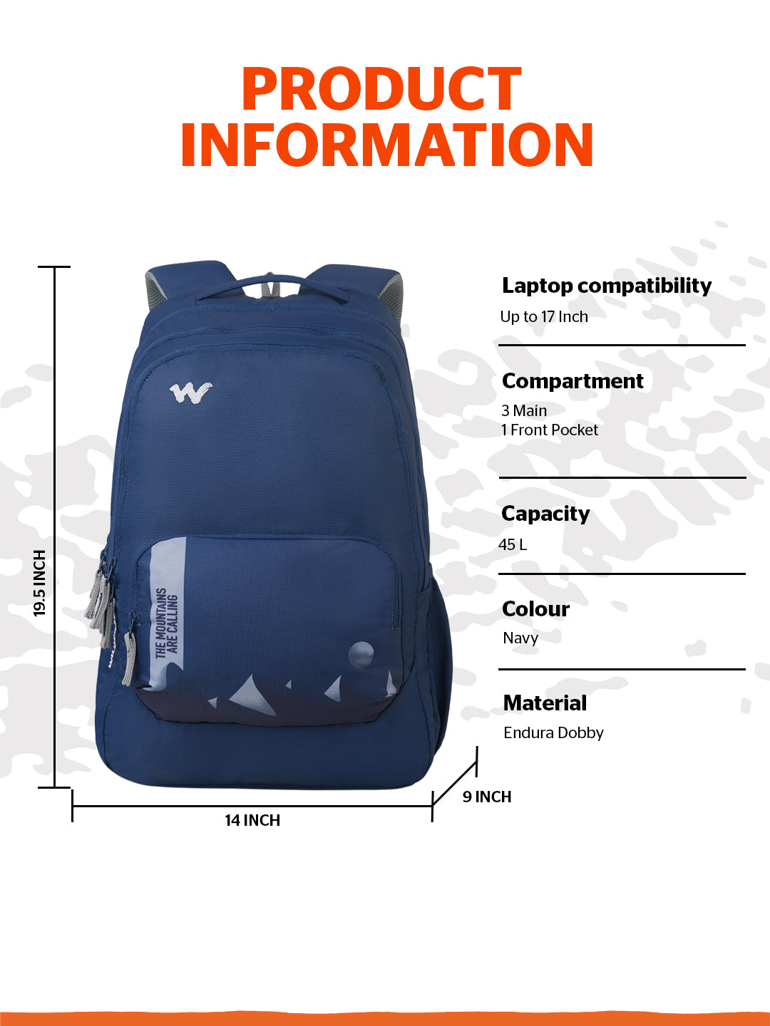 Wildcraft Outlander 45 L Laptop  Backpack Bag for Men & Women