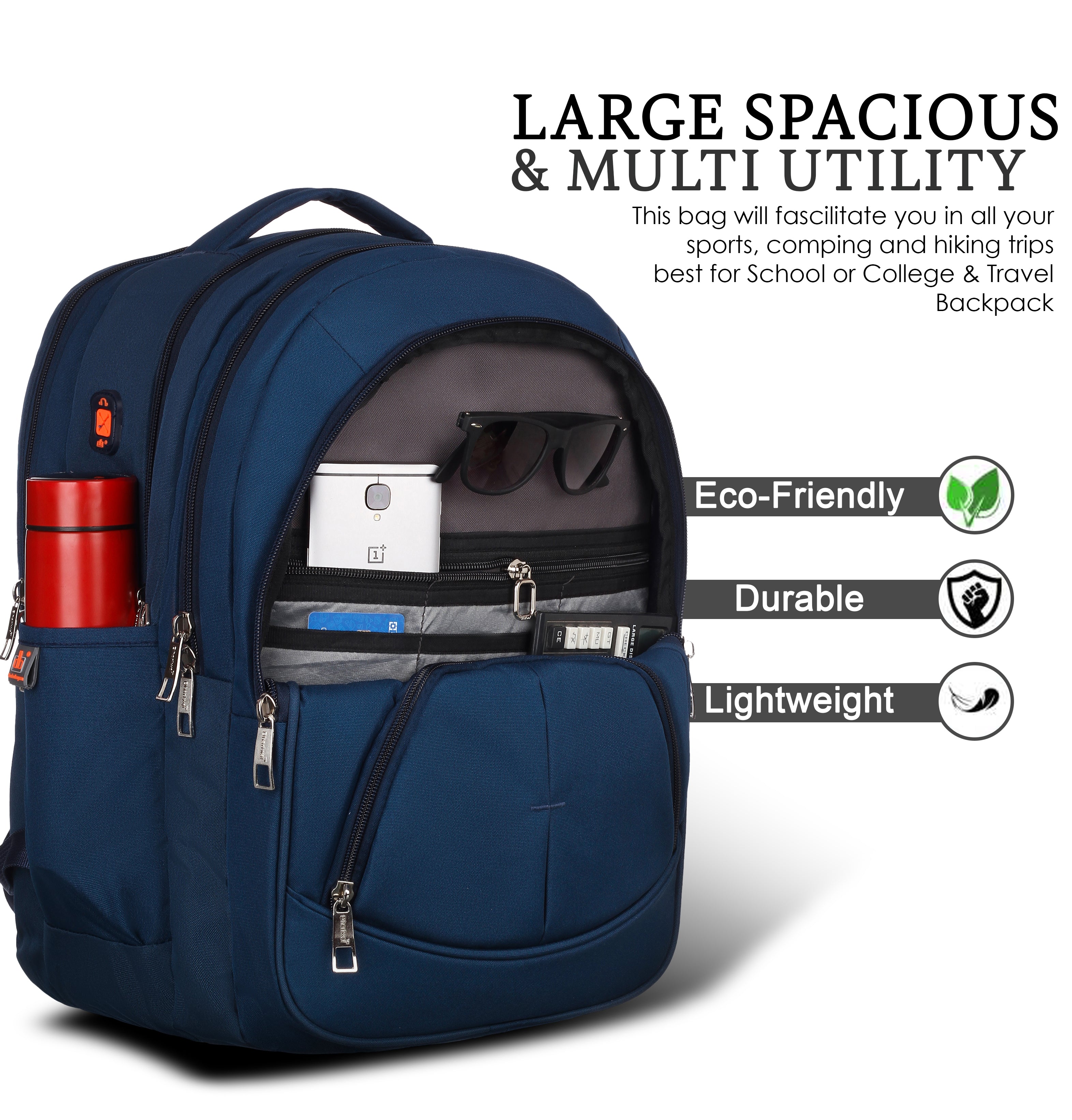 Dhariwal 44L BP -247  Unisex Backpack  Strong & Lightweight | Water-Resistant