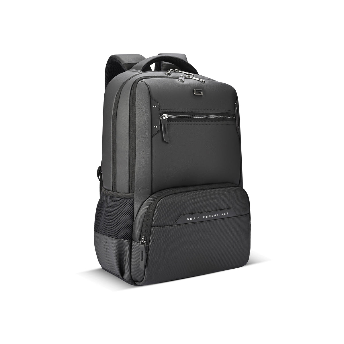 Gear Quantum 3 18"/29L Antitheft Large Faux Leather Laptop backpack with Raincover /Travel /College Bag For Men/Women