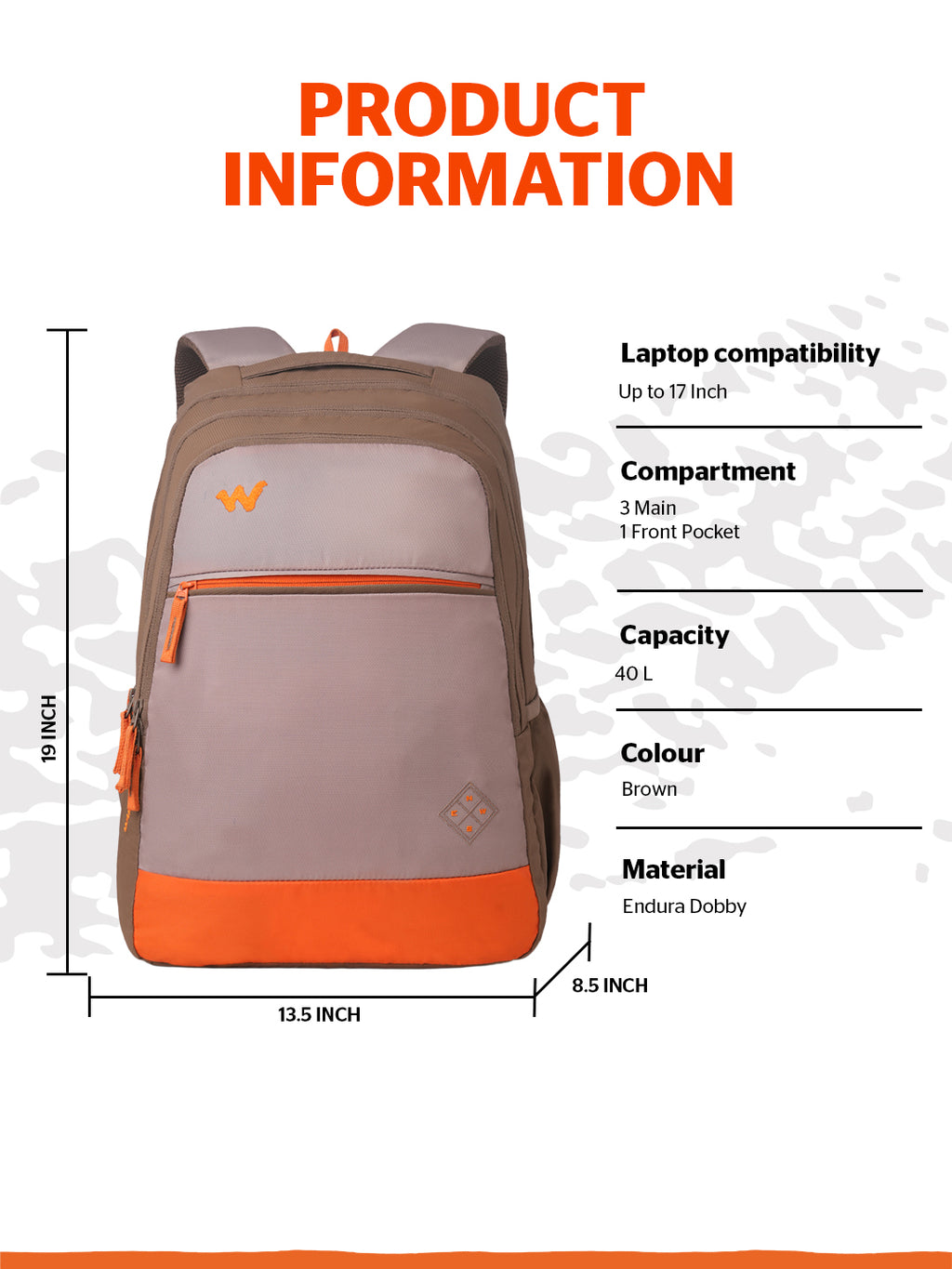 Wildcraft Outlander 40 L Laptop  Backpack Bag for Men & Women