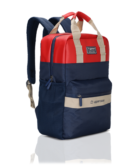 Uppercase Vegan Leather 14" Laptop Backpack Water Repellent College Bag 17L