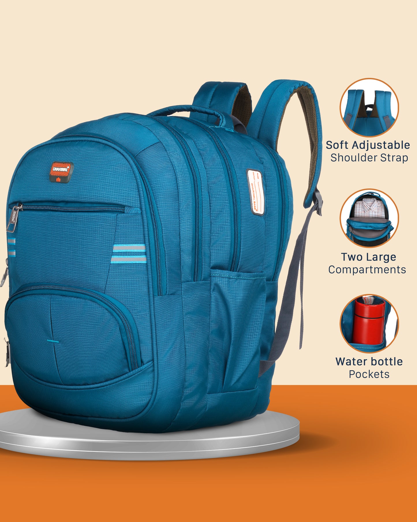 Dhariwal Backpack for Unisex | Office, Travel, School, College bag| 50L BP -242