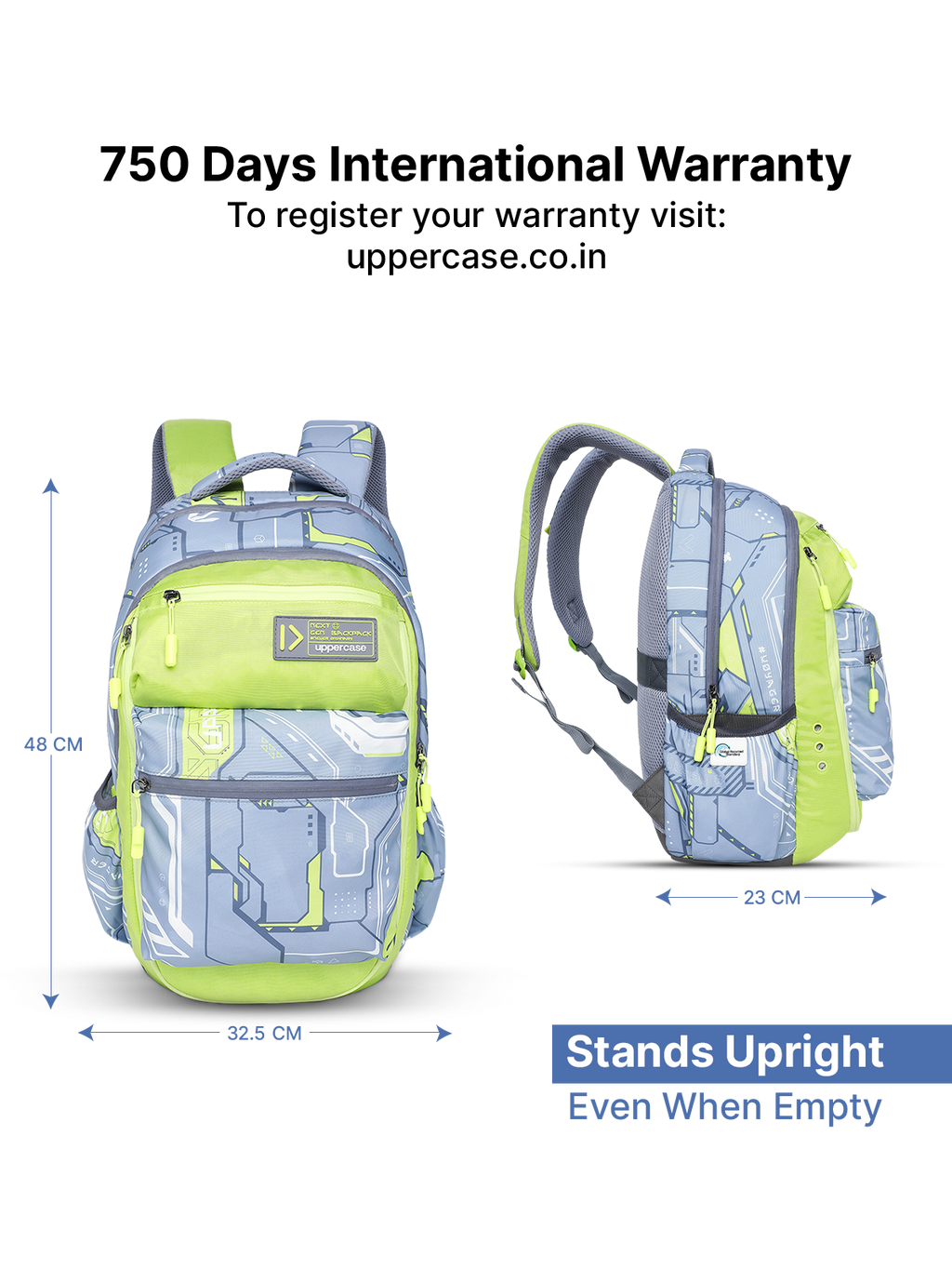 Uppercase Pixel 01 Laptop Backpack Triple Compartment School Bag 36L
