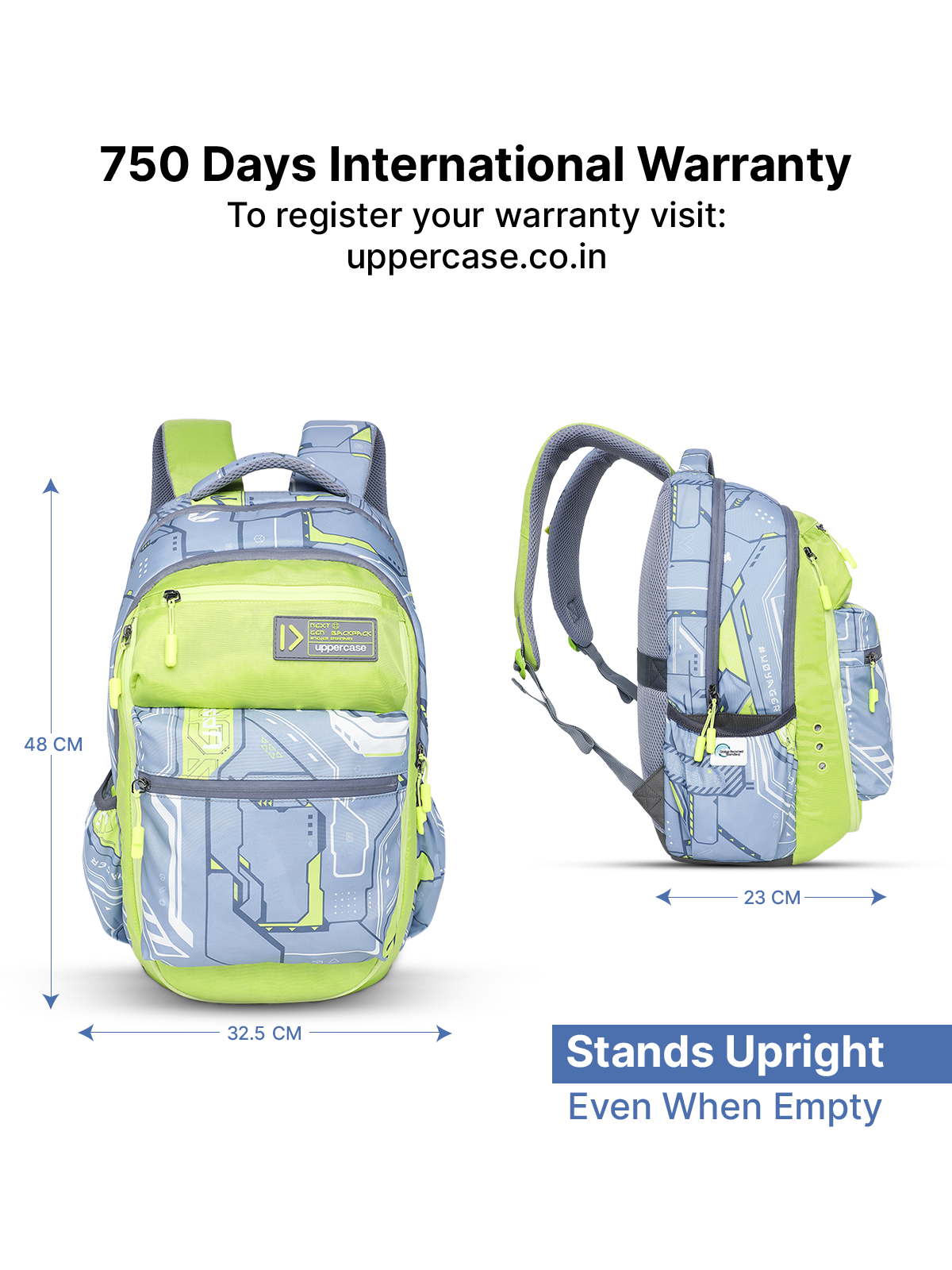 Uppercase Pixel 01 Laptop Backpack Triple Compartment School Bag 36L