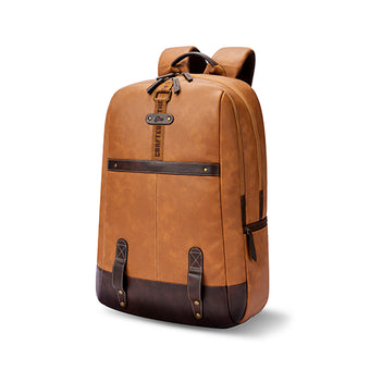Gear Classic 4 19"/31L Medium Faux Leather Anti Theft Laptop Backpack | Casual | Travel | College Bag For Men/Women