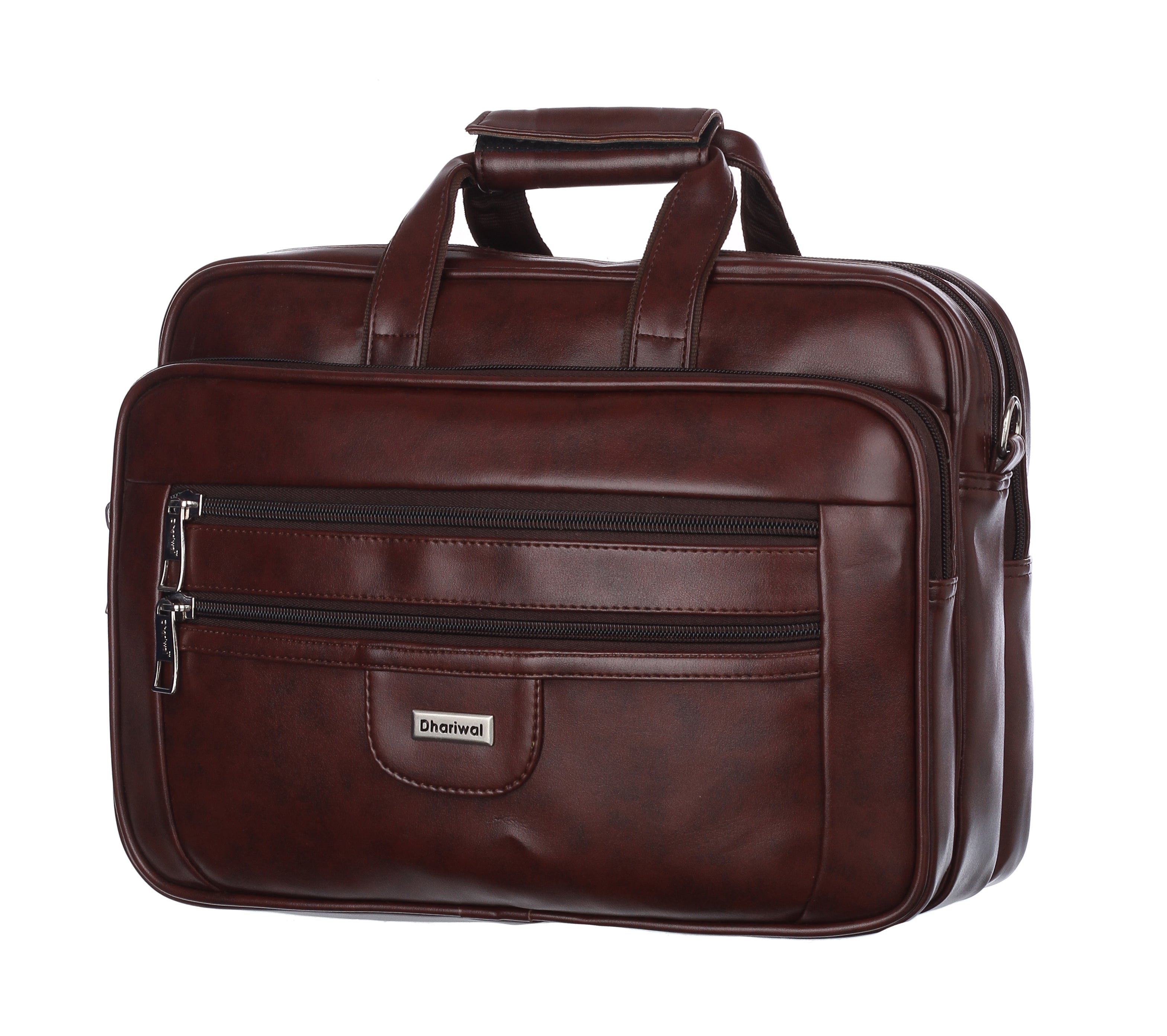 Foam File Messenger Bag 16 Inch Brown Faux Leather Office & Laptop Bag |  Bag for Men EB-617
