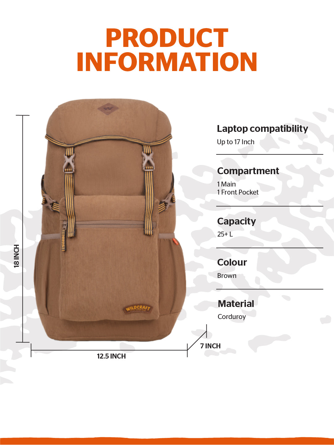Wildcraft Gypsy 25+ L Laptop  Backpack Bag for Men & Women