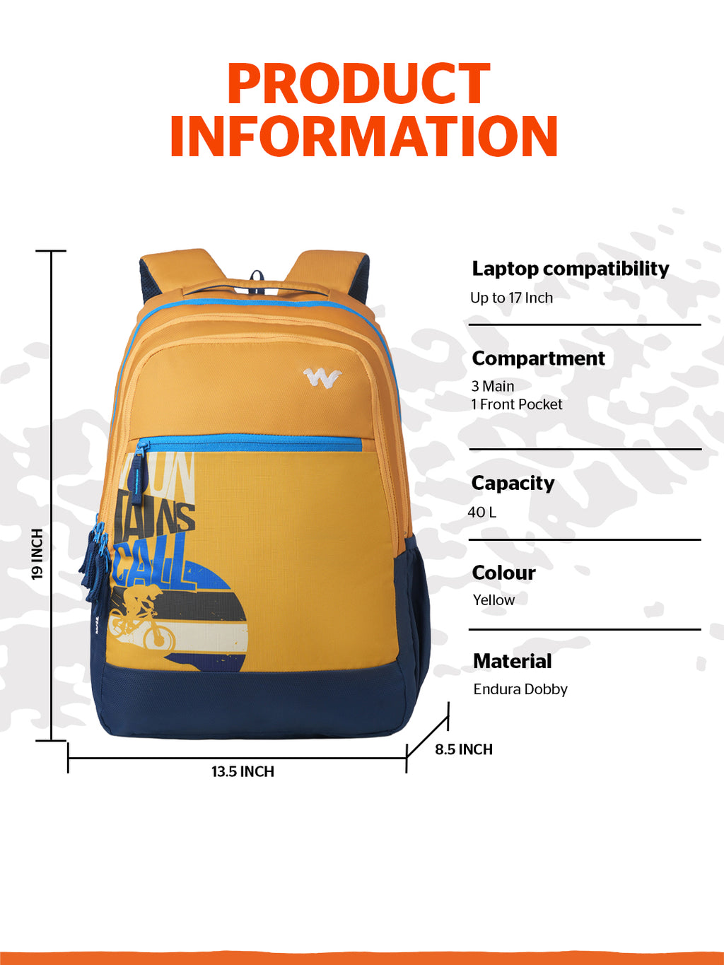 Wildcraft Outlander 40 L Laptop  Backpack Bag for Men & Women