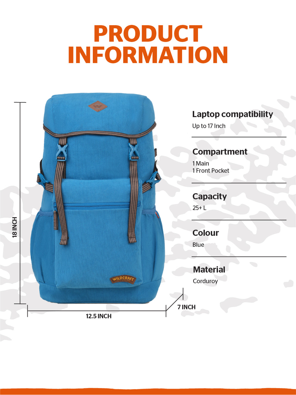 Wildcraft Gypsy 25+ L Laptop  Backpack Bag for Men & Women