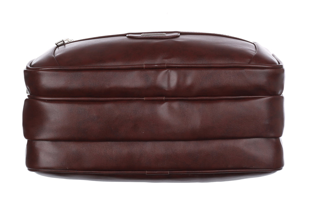 Foam File Messenger Bag 16 Inch Brown Faux Leather Office & Laptop Bag |  Bag for Men EB-617