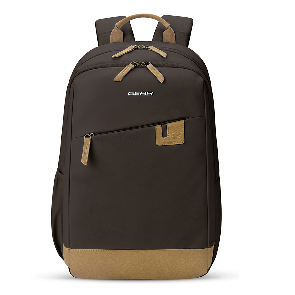 Gear Compact 17.5" Faux Leather Water resistant Laptop | Travel Backpack | Casual Backpack for men/women
