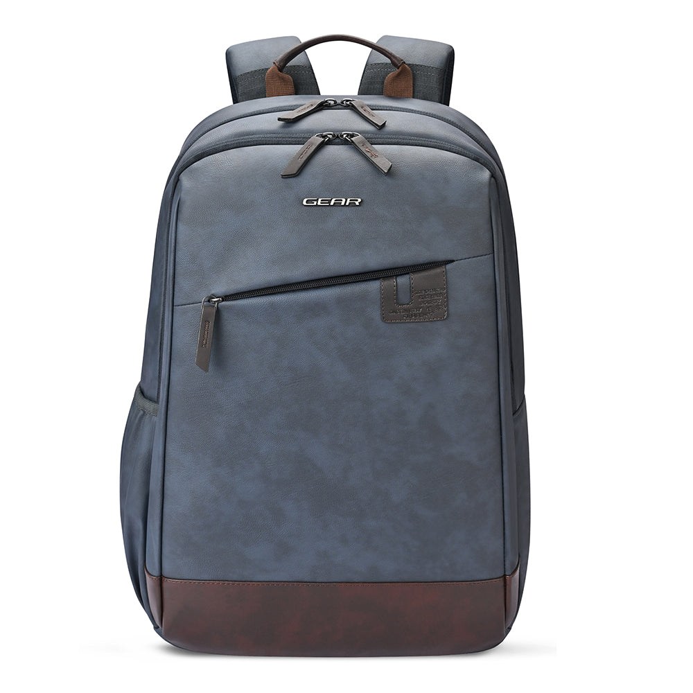 Gear Compact 17.5" Faux Leather Water resistant Laptop | Travel Backpack | Casual Backpack for men/women