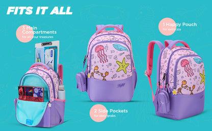 SKYBAGS|Ruby |Purple|School Bag for kids| School Bag for girl