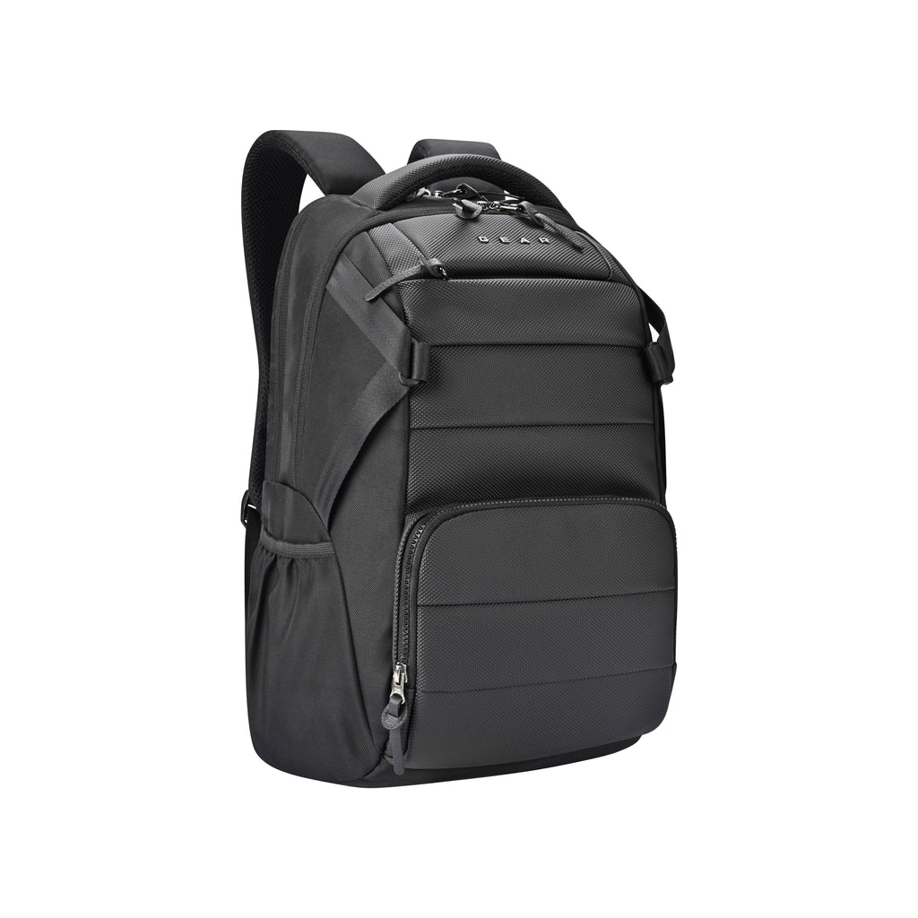 Gear Aspire 3 Faux Leather 17"/25L laptop /Travel /College Bag For Men/Women (Black-Black)