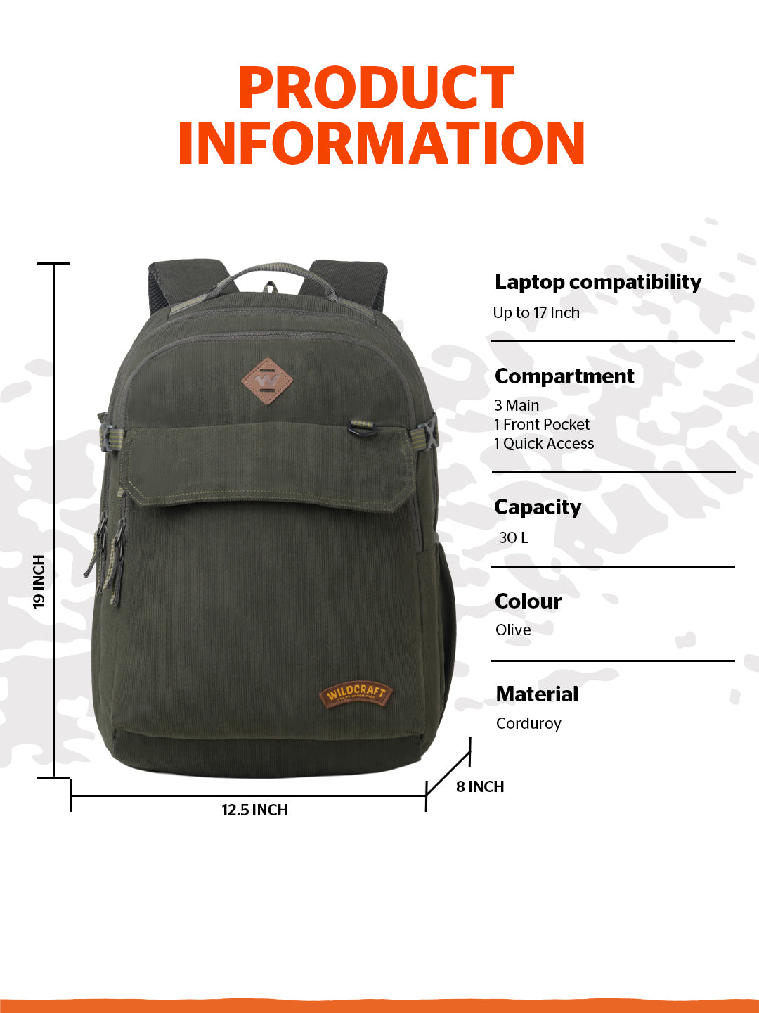 Wildcraft Gypsy 30L Laptop  Backpack Bag for Men & Women