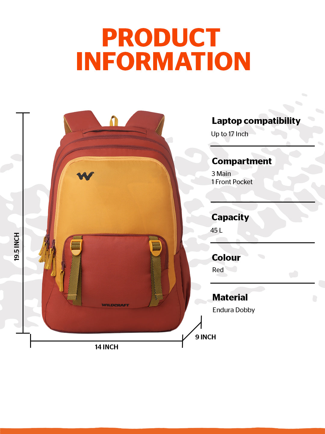 Wildcraft Outlander 45 L Laptop  Backpack Bag for Men & Women