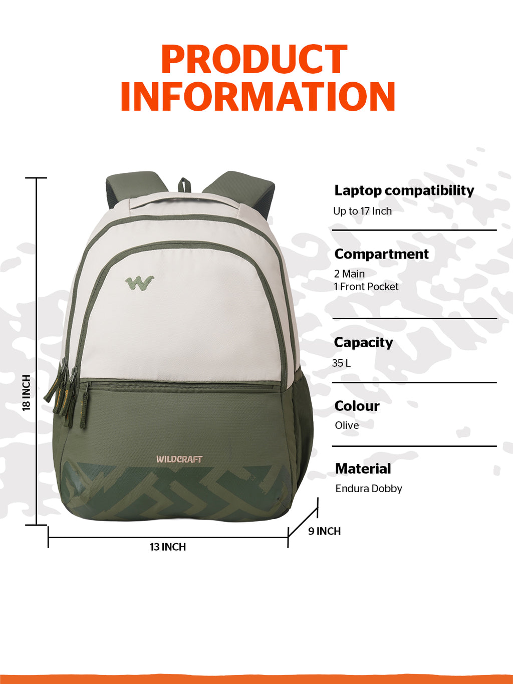 Wildcraft Outlander 35 Laptop  Backpack Bag for Men & Women
