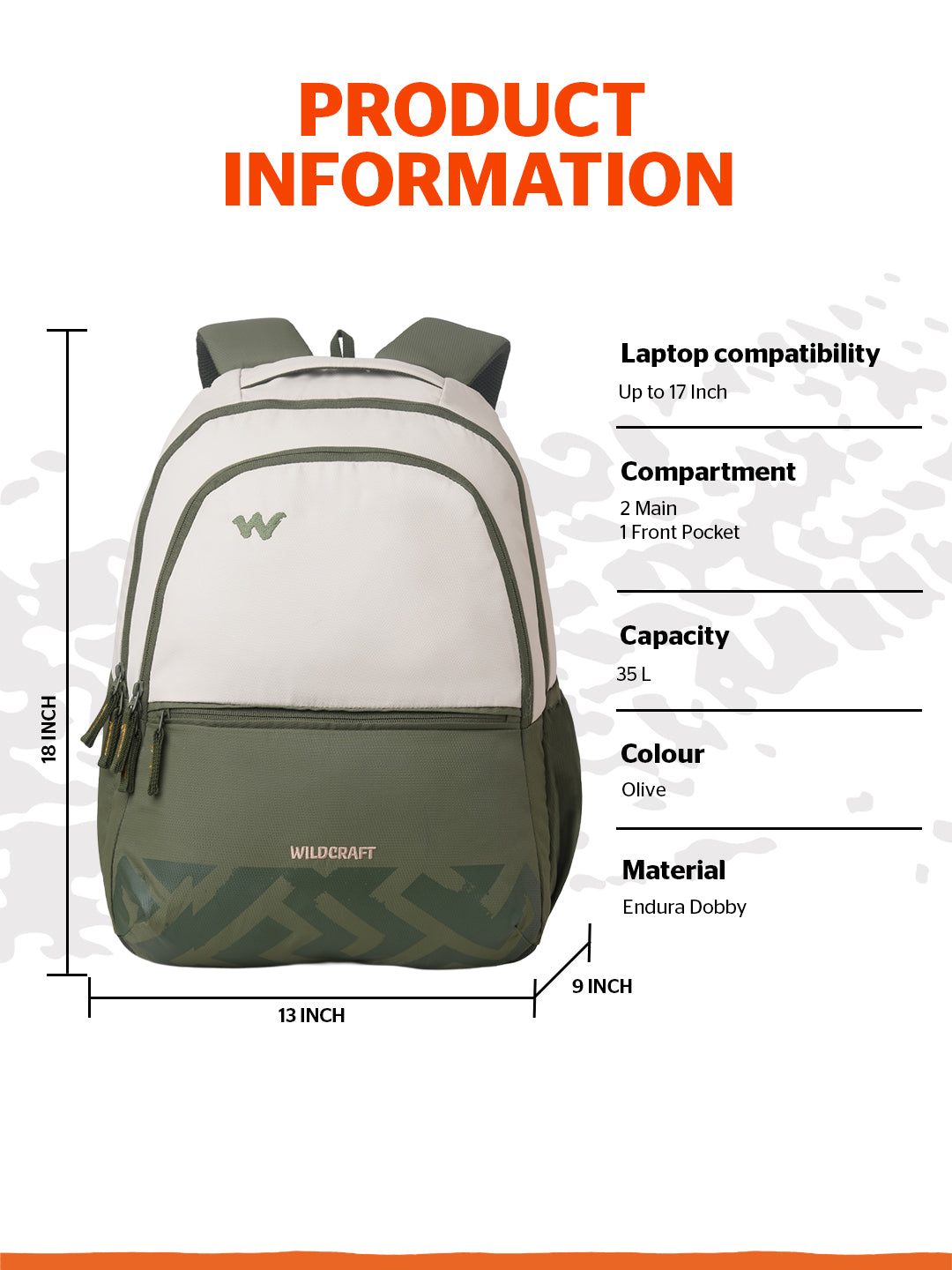 Wildcraft Outlander 35 Laptop  Backpack Bag for Men & Women