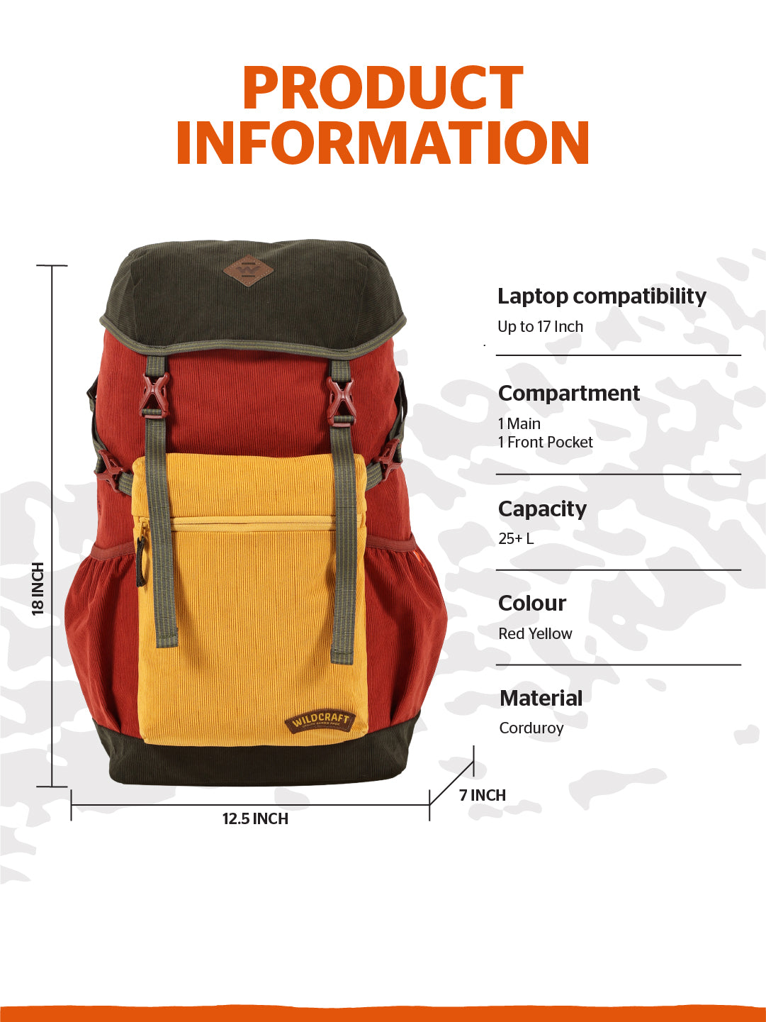 Wildcraft Gypsy 25+ L Laptop  Backpack Bag for Men & Women