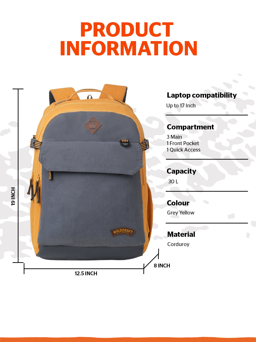 Wildcraft Gypsy 30L Laptop  Backpack Bag for Men & Women