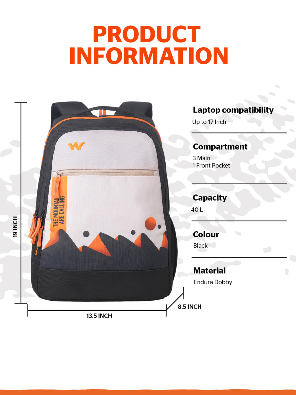 Wildcraft Outlander 40 L Laptop  Backpack Bag for Men & Women