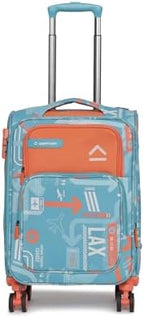 Uppercase JFK Plus Cabin Eco Soft Trolley Bag, Dust Resistant Luggage Made of Sustainable Material, 8 Wheel Trolley Bag with TSA Lock,Travel Suitcase for Men & Women (Red)