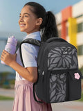Genie Poetry School Backpack For Girls |17 Inch 27 L - Black