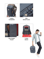 Uppercase Nexus 15" Laptop Bag Water Repellent College Travel Bag 27L