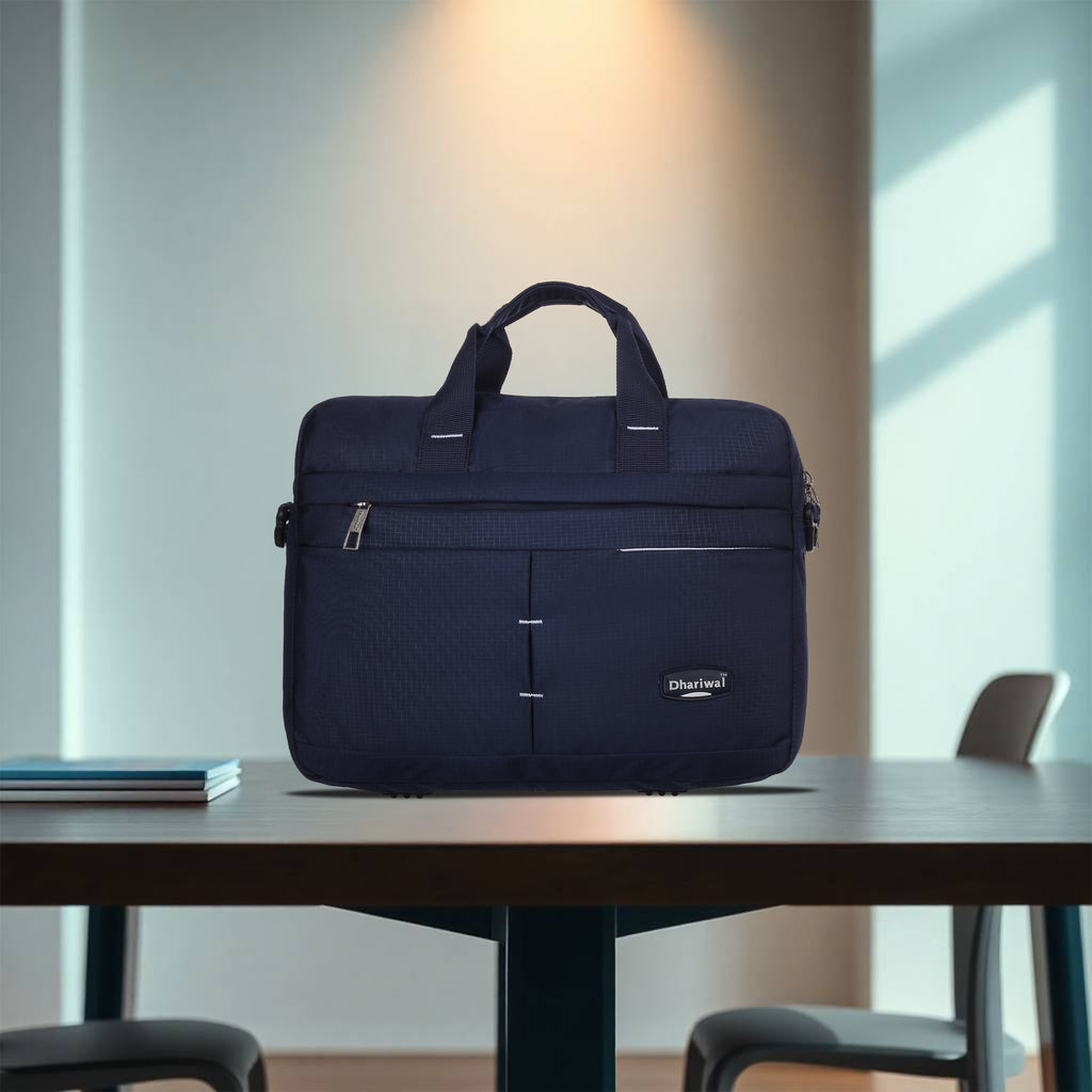 फोम फाइल मैसेंजर बैग 16 इंच भूरा फॉक्स लेदर ऑफिस बैग | पुरुषों के लिए लैपटॉप बैग EB-611