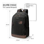 Gear Compact 17.5" Faux Leather Water resistant Laptop | Travel Backpack | Casual Backpack for men/women