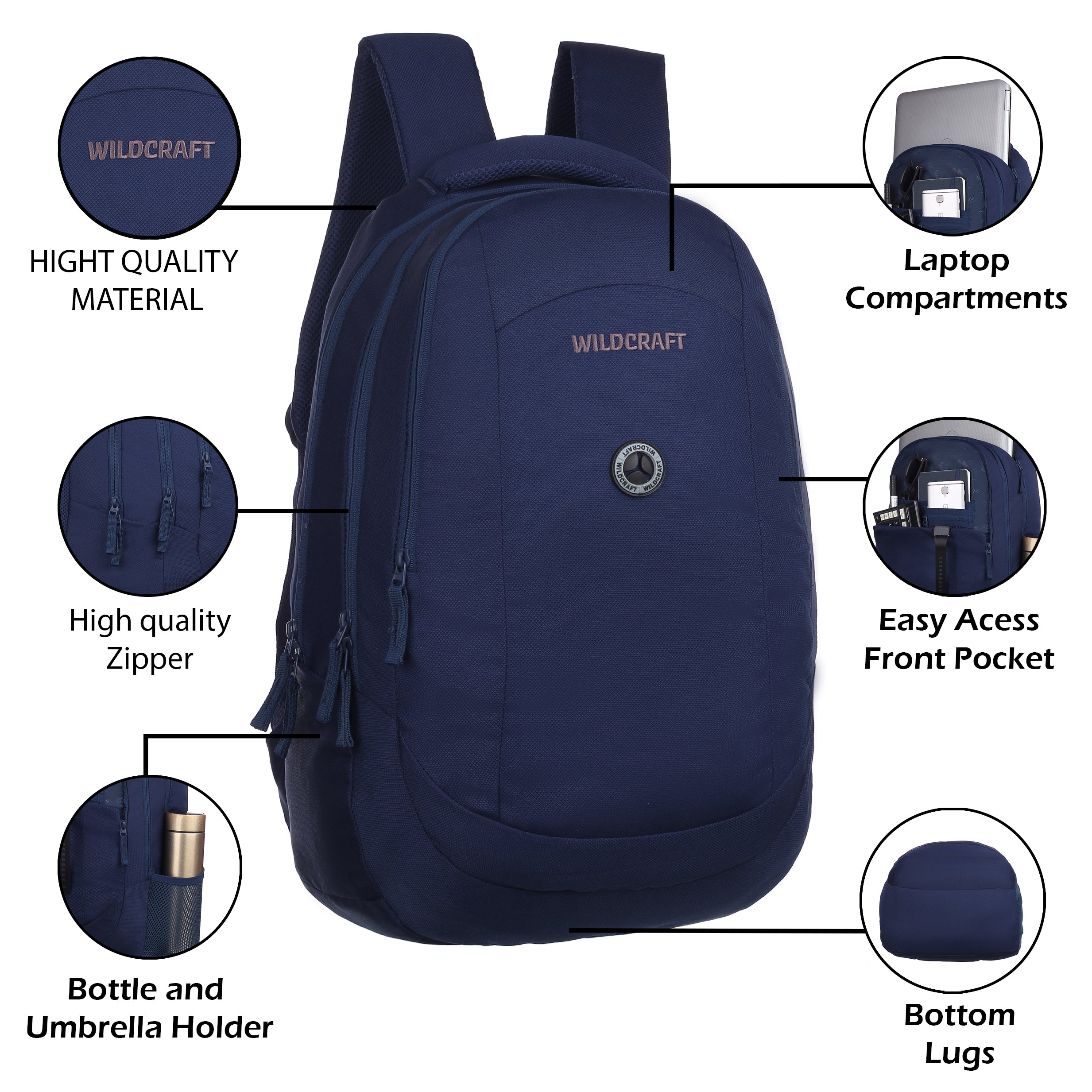 Wildcraft Power Laptop Backpack 28L Bag For Men & Women