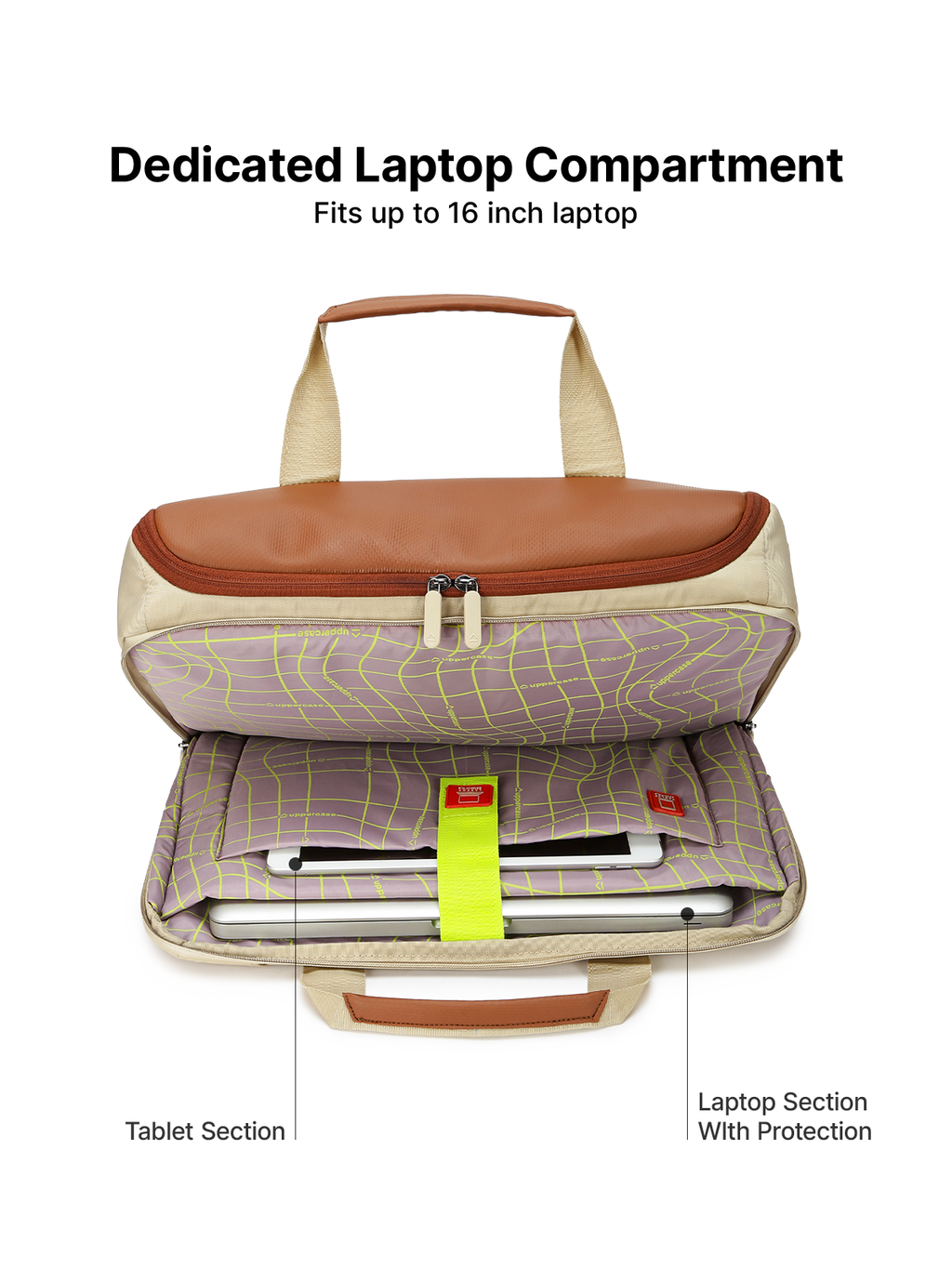 uppercase 14L Omega 03 Professional Laptop Messenger Bag | up to 15.6''| 3x More Water Resistant