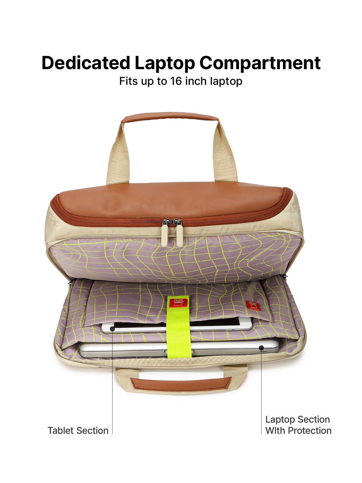 uppercase 14L Omega 03 Professional Laptop Messenger Bag | up to 15.6''| 3x More Water Resistant