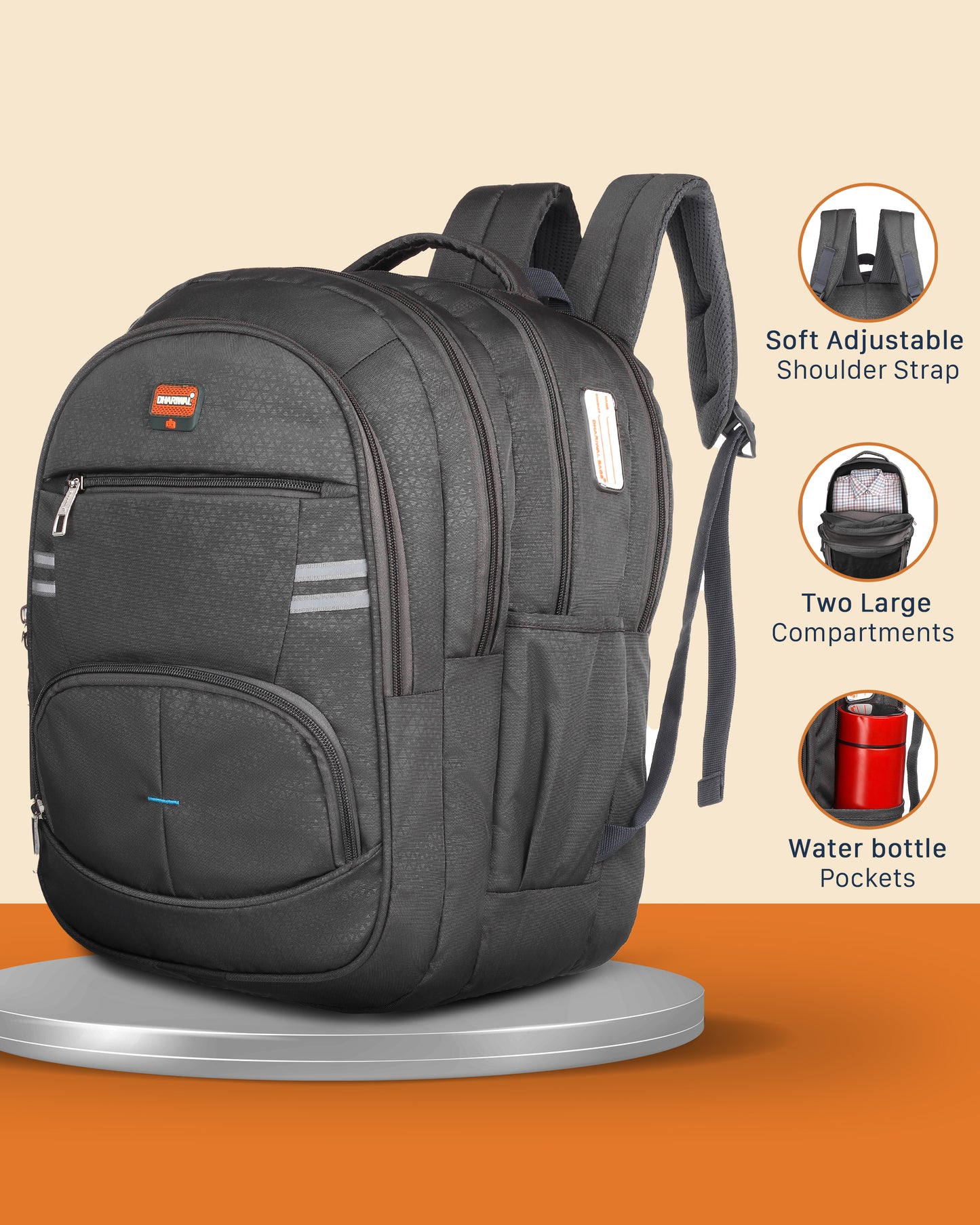 Dhariwal Backpack for Unisex | Office, Travel, School, College bag| 50L BP -242