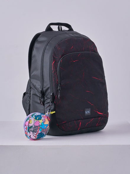 Wiki Stylish Unisex Girl 2 Durable & Lightweight backpack (29.5 Litre, Black)