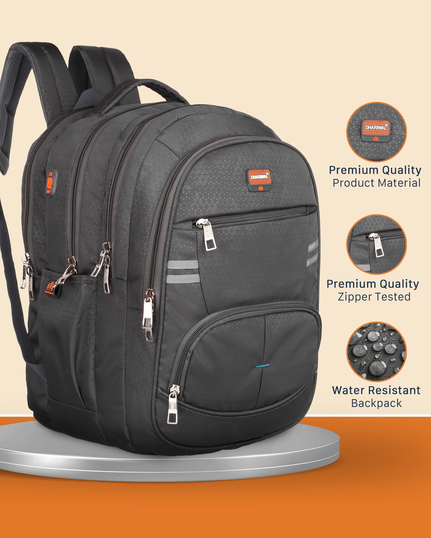 Dhariwal Backpack for Unisex | Office, Travel, School, College bag| 50L BP -242