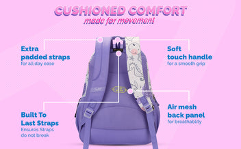 Skybags CHARM 03 SCHOOL BACKPACK PURPLE-37L