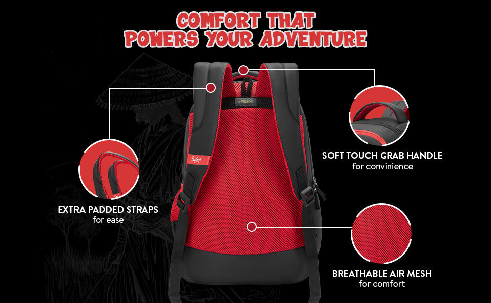 Skybags KYRO RC 02 SCBP WARRIOR RED BLACK