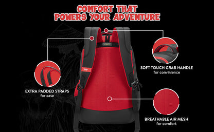 Skybags KYRO RC 02 SCBP WARRIOR RED BLACK