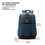 Gear Classic 4 19"/31L Medium Faux Leather Anti Theft Laptop Backpack | Casual | Travel | College Bag For Men/Women