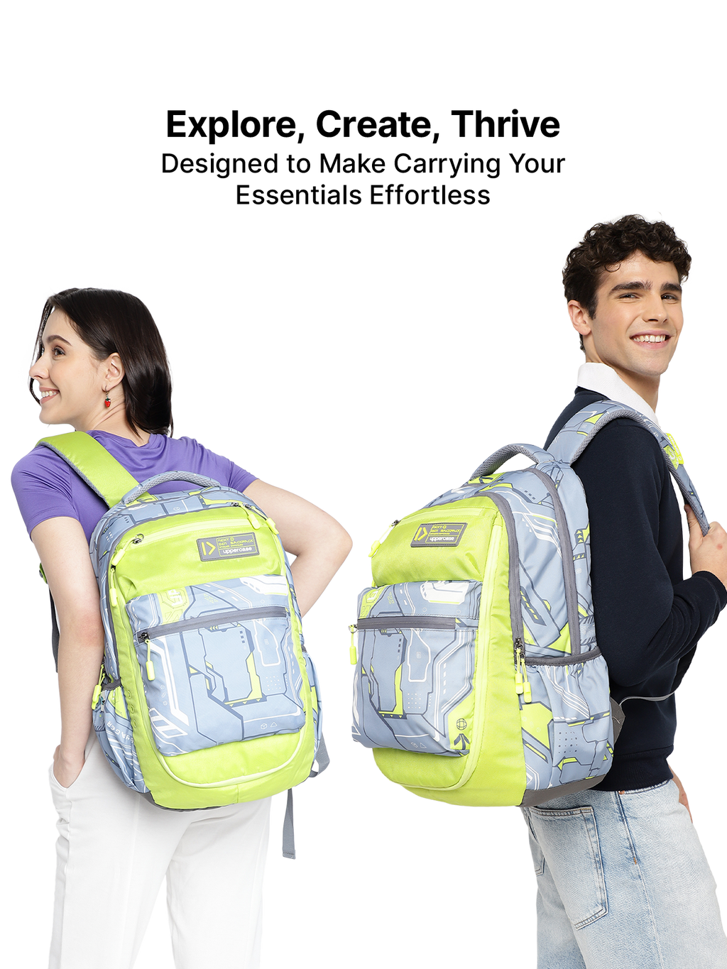 Uppercase Pixel 01 Laptop Backpack Triple Compartment School Bag 36L