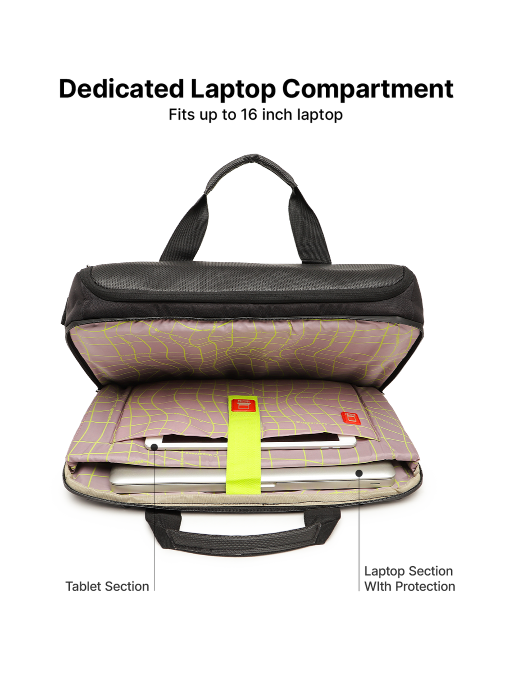 uppercase 14L Omega 03 Professional Laptop Messenger Bag | up to 15.6''| 3x More Water Resistant