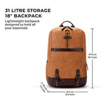 Gear Classic 4 19"/31L Medium Faux Leather Anti Theft Laptop Backpack | Casual | Travel | College Bag For Men/Women