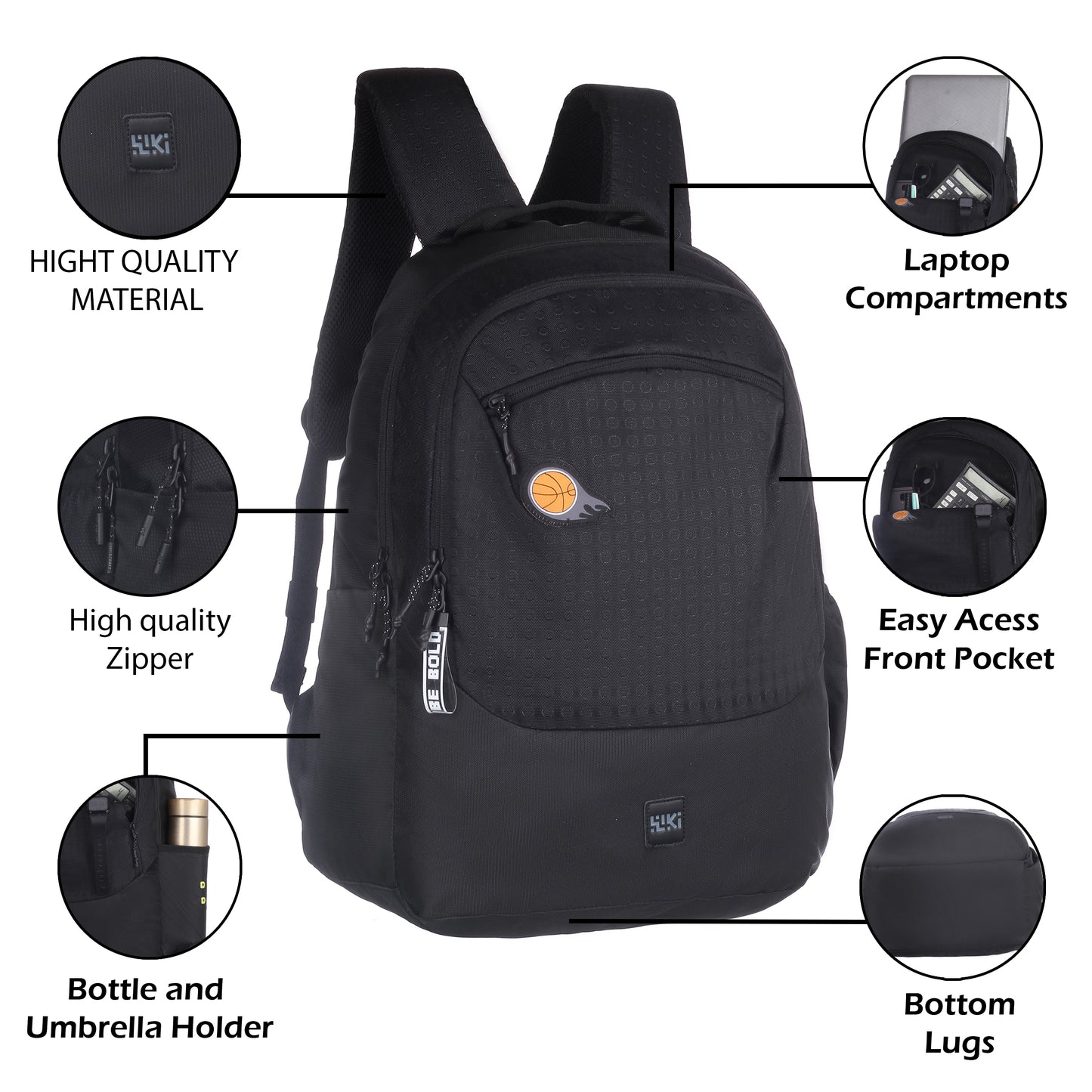 Wildcraft Wiki Nylon backpack Ideal for school, college, office & travel bag