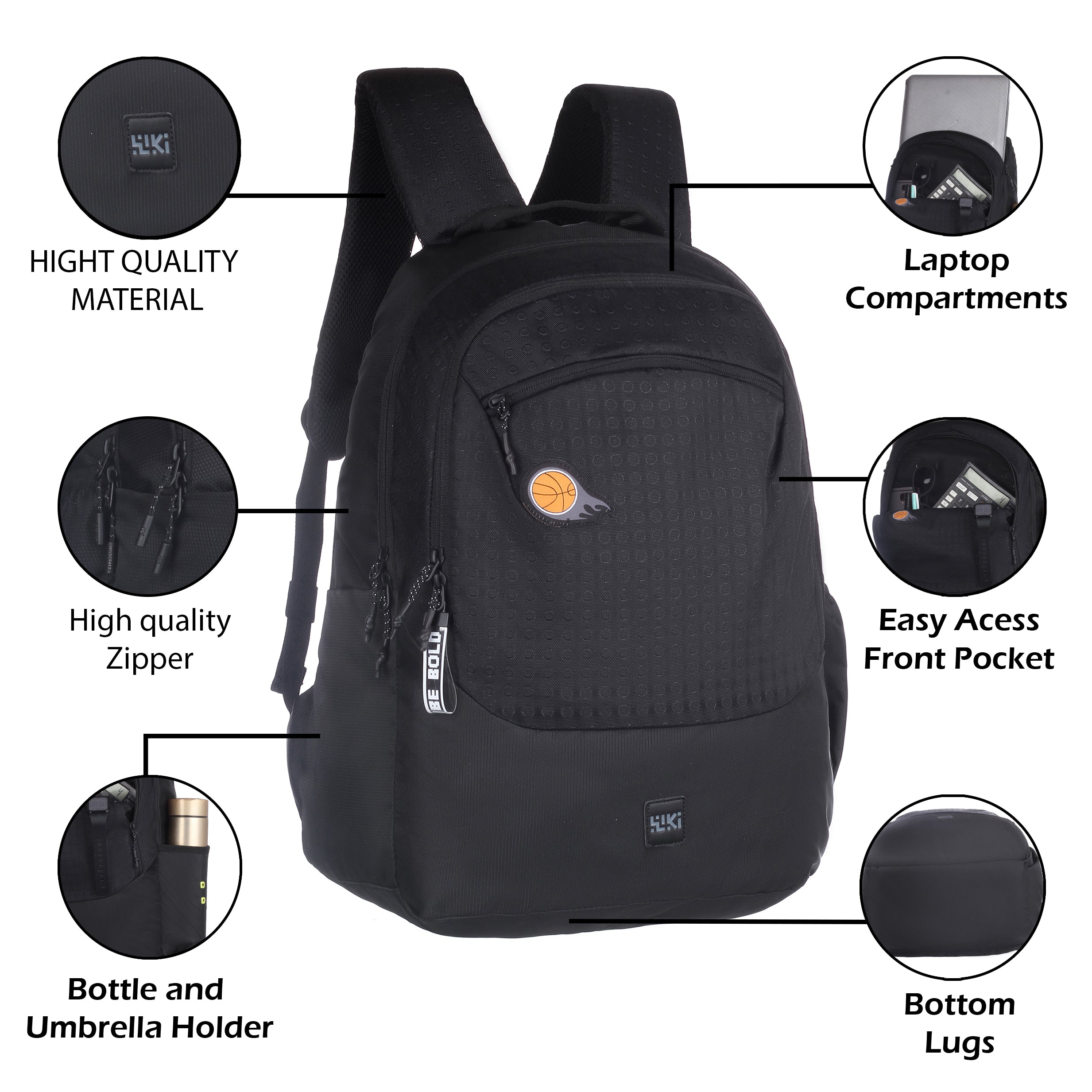 Wildcraft Wiki Nylon backpack Ideal for school, college, office & travel bag