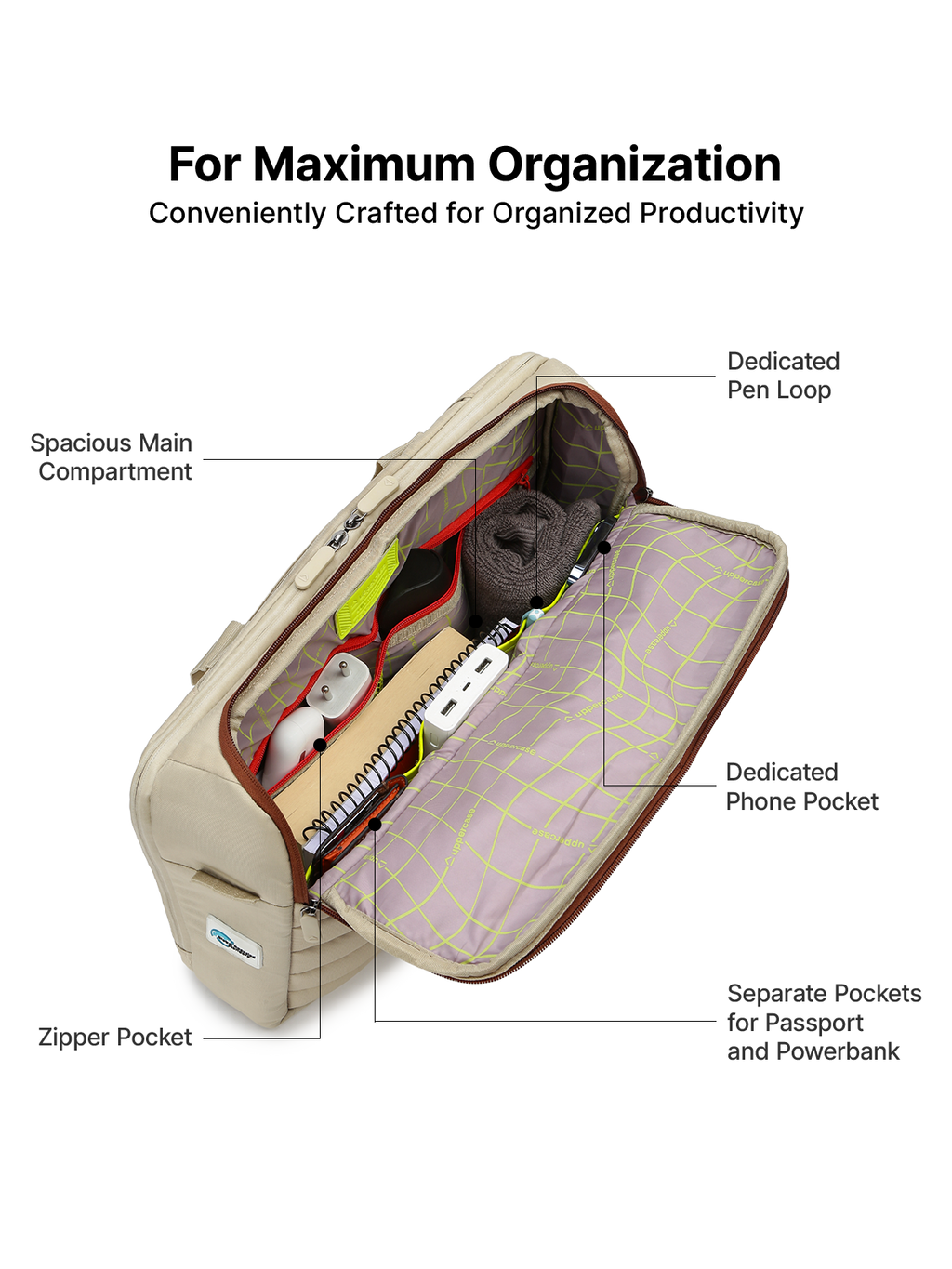 uppercase 14L Omega 03 Professional Laptop Messenger Bag | up to 15.6''| 3x More Water Resistant