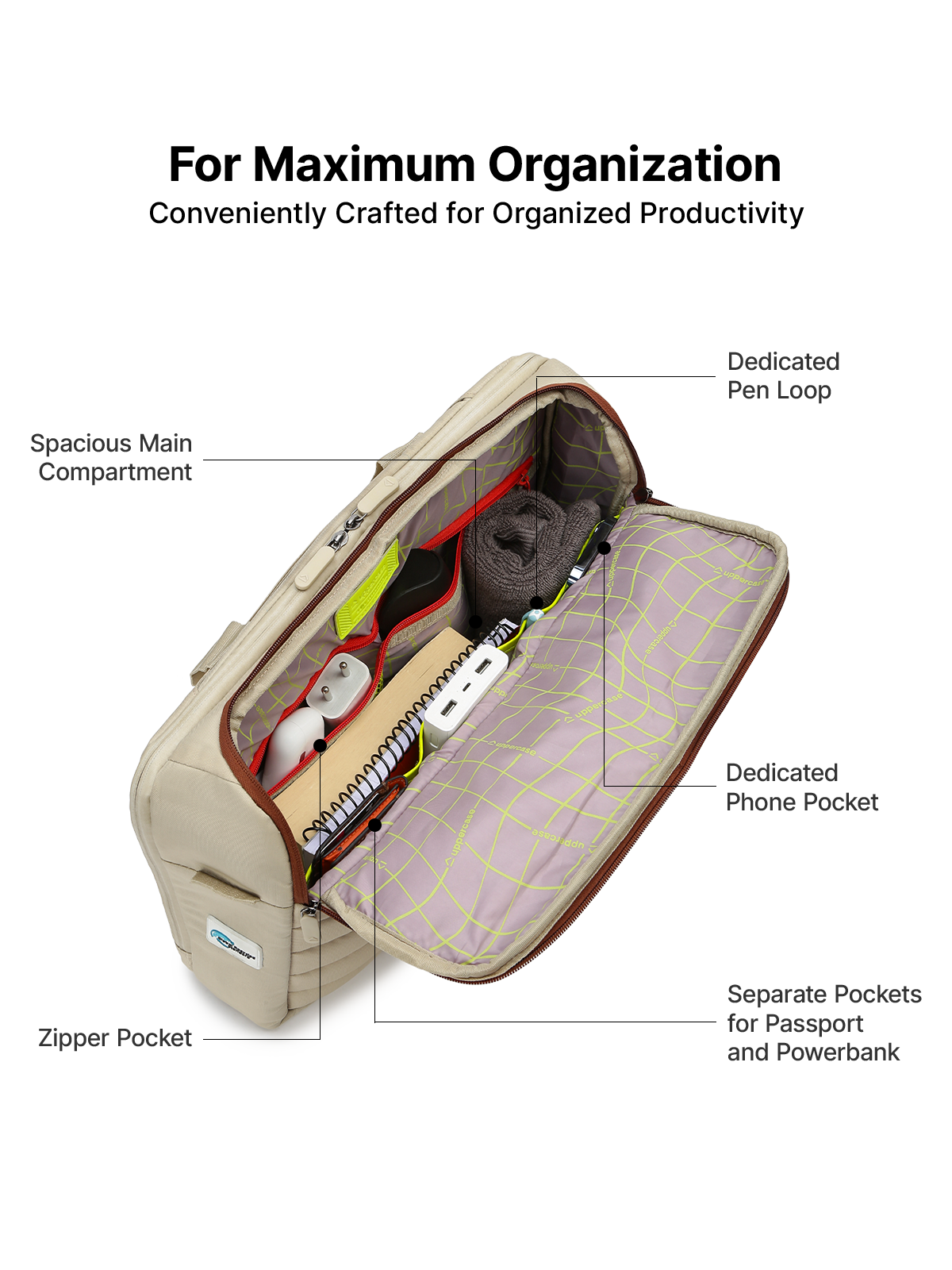 uppercase 14L Omega 03 Professional Laptop Messenger Bag | up to 15.6''| 3x More Water Resistant