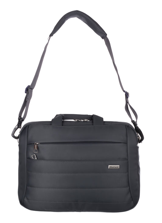 Foam File Messenger Bag 16 Inch Brown Faux Leather Office Bag | Laptop Bag for Men EB-618