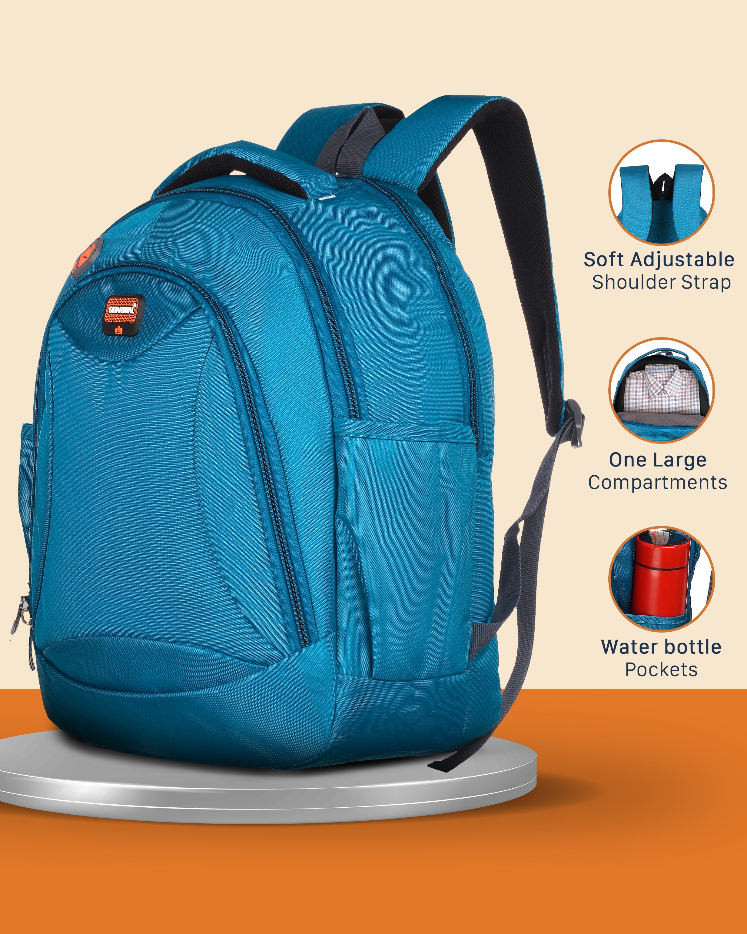 Dhariwal 29L BP-208 Travel/School/College/Office/Running Staff Bag For Men & Women