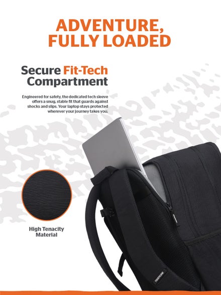 Wildcraft Drifter 45 L Laptop Backpack With RainCover for Men & Women